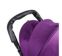 Cubiertas de manija de la carriola Funda universal para el reposabrazos de la carriola del bebé con cuero artificial negro de la PU para el tipo de paraguas universal