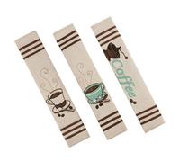 Cubiertas De Manija De La Puerta Del Refrigerador, Decoración De Electrodomésticos De Cocina, Patrón De Café Con Manija De La Puerta De Microondas Lavable Con La Cubierta Antideslizante, Lavavajillas
