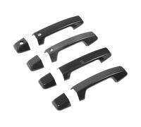 Cubiertas de Manija de Puerta Exterior de Fibra de Carbono Kit de Molduras ABS Resistente a Rayones para Triton L200 2023-2024 Protectores de Manija Exterior Instalación Fácil de Despegar y