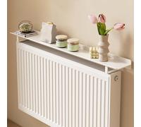 Cubiertas de metal para radiador HomeStylish a prueba de polvo y antihumo, no requiere taladrar, se adapta a sala de estar y dormitorio, solución de almacenamiento de 100 cm, envío de una sola pieza