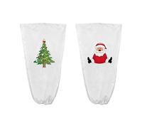 Cubiertas de Navidad para plantas de invierno, paquete de 2 unidades, seguridad ventilada para arbustos al aire libre, arbustos contenedores, protectores de plantas no tejidos