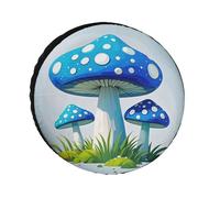 Cubiertas de neumáticos de hongos azules de dibujos animados, impermeables, anti UV, cubierta de neumático de 28 pulgadas, cubiertas de rueda de un solo eje para caravana, camión, SUV, remolque