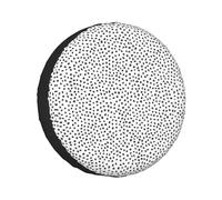 Cubiertas de neumáticos de Navidad con lunares blancos y negros, fundas impermeables para ruedas de caravana, remolque, camión, SUV