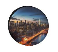 Cubiertas de neumáticos de paisaje de la ciudad de Nueva York, impermeables, anti UV, cubierta de neumático de 24 pulgadas, cubiertas de rueda de eje único para caravana, camión, SUV, remolque