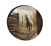 Cubiertas de neumáticos para valla y caballo, impermeables, antiUV, cubierta de neumático de 30 pulgadas, fundas de rueda de un solo eje para RV, camión, SUV, remolque, universal para todas las