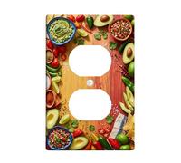 Cubiertas de pared dúplex de aguacate, tomates vibrantes y festivos, chile de verano, de plástico, tamaño estándar, decorativas, para apartamento, hogar, dormitorio, oficina