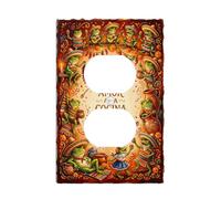 Cubiertas de pared dúplex de cocina de anfibios, diseño festivo tradicional sombrero chile cultural de plástico marrón, tamaño estándar, cubiertas decorativas para receptáculo para decoración del