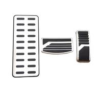 Cubiertas de pedal de coche de acero inoxidable, se adaptan a pedales AT/MT, adecuadas para Mi&tsubishi ASX, Outlander, Lancer EX, Eclipse Cross, Pajero AU (pedales de pedal) (juego de 3 piezas AT