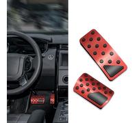 Cubiertas De Pedales Coche, Aluminio Para Automóviles, Almohadillas Antideslizantes Para, Accesorios Interiores, Acelerador Sin Perforación Aptas Para Grand Cherokee Durango 2011-2023 (rojo)