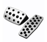 Cubiertas de Pedales de Coche Para Chevrolet, Para Cruze, Para Malibu, Para Equinox Para Orlando Para Automóviles Funda Pedal Freno Acelerador Acero Inoxidable(Aluminium NO Clip AT)