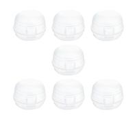 Cubiertas de Perillas de Estufa de Gas en Color Blanco, 7 Piezas Pp | Cocina y Hogar, Aptas para Mando de Gas y Control de Parrilla, Apertura Sencilla para Adultos