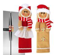 Cubiertas de perno de Navidad, guantes reutilizables de Navidad con mango de refrigerador | Decoración alegre para armarios, lavavajillas, microondas, cocina, hogar, temporada festiva