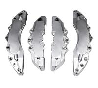 Cubiertas de pinza 4 cubiertas protectoras para pinza de freno coche, ABS 3D, para Volvo S60, S80, V40, S40, V60 y V90(4Pcs L and M Silver)