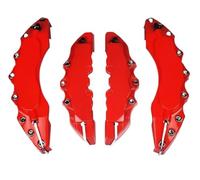 Cubiertas de pinza 4 cubiertas protectoras para pinza de freno coche, ABS 3D, para Volvo S60, S80, V40, S40, V60 y V90(4Pcs L and M Red)