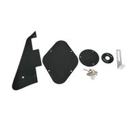 Cubiertas De Placa Trasera Para Golpeador De Guitarra Eléctrica 1 Capa Con Soporte Para Reemplazo De Guitarra Juego de Guitarra Pickguard(Black)