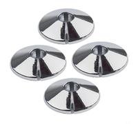 Cubiertas de plástico para tubos de radiador, 4 piezas con cierre de hebilla, diseñadas para tuberías de 14 mm, 16 mm de diámetro exterior, adecuadas para tuberías de calefacción y drenaje (cromo)