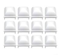 Cubiertas de postes de piscina para postes cuadrados de valla de 1 5 pulgadas compatibles con varios tipos de piscina sobre el suelo, hechas de material PP de larga duración (12 piezas)