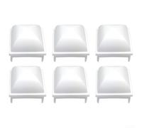 Cubiertas de postes de piscina para postes cuadrados de valla de 1 5 pulgadas compatibles con varios tipos de piscina sobre el suelo, hechas de material PP de larga duración (6 piezas)