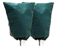 Cubiertas de protección contra heladas para plantas, paquete de 2 bolsas transpirables para invernadero con cremallera para rosas, arbustos, árboles, resistente al viento, a prueba de nieve, invierno