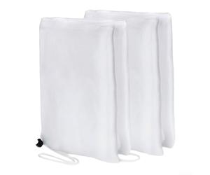 Cubiertas de red para plantas con cordón y cremallera, protección contra heladas de polietileno de malla 60 para árboles frutales, huertos y macizos de flores, paquete de 2 unidades blancas en varios