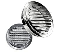 Cubiertas de Rejilla de Ventilación de Acero Inoxidable 100mm 120mm 150mm Redonda Campana de Ventilación Exterior para Pared Tapa para Salida de Humos(200mm)