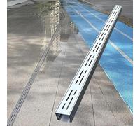Cubiertas de rejilla for desagües Drenaje de canal estrecho de 1,2 m de longitud for patio, jardín, baño y calle, sistema de drenaje de zanja de acero inoxidable(1 Pcs,WxH7x3cm)