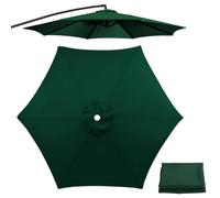 Cubiertas de repuesto for sombrilla patio 6,5 pies/8,8 pies/9, pies, toldo, for mesa al aire libre for varillas, solo(Dark Green,6.6ft)