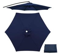 Cubiertas de repuesto for sombrilla patio 6,5 pies/8,8 pies/9, pies, toldo, for mesa al aire libre for varillas, solo(Dark Blue,9.8ft)