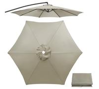 Cubiertas de repuesto for sombrilla patio 6,5 pies/8,8 pies/9, pies, toldo, for mesa al aire libre for varillas, solo(Light Gray,9.8ft)