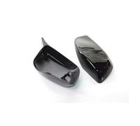 Cubiertas de repuesto para espejos de coche Para BMW E60 E61 E63 E64 Serie 5 para modelos 2004-2008, tapas de carcasa para espejo retrovisor puerta coche fibra(Gloss black-horns)