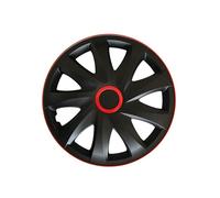NRM KO255 Kando - Tapacubos (4 Unidades, 15"), Color Negro y Rojo