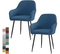 Cubiertas De Sillas para Comedor Estilo Nordico Fundas Funda Silla Extraíble 6/4/2/1PCS Escandinavo Butacas Sillón Oficina Cocina Chair Covers(Blue,2PCS)