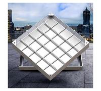 Cubiertas de tanque séptico personalizables de 1242 pulgadas, cubierta de boca de acero inoxidable resistente para calzadas, pasarelas, jardines, diseño invisible, marco duradero para lavabo de aguas