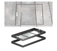 Cubiertas de Tanques sépticos de Acero Inoxidable en Varios tamaños, Tapa de manejo residencial y Comercial con manijas retráctiles, Cubierta de Cuenca de Aguas residuales con Base, 43.3x43.