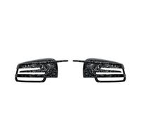 Cubiertas de tapa de espejo lateral aptas para Mercedes W176 W246 W212 W204 C117 X156 X204 W221 C218 ABCES GLK clase reemplazo negro Tapa de cubierta de espejo(Forged Carbon Look)