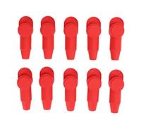 Cubiertas de Terminales de Batería, 10PCS Cubierta de Batería de Automóvil Cubierta de Terminales Reemplazo de Protector de Terminal de Perno de Batería de Alternador Rojo de Silicona para Cable 10-2a