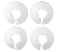 Cubiertas de tuberías 100 PCS Durable PP Plástico Tubería Decoración Cubierta Blanco Fuego Anillo Collares Trabajador(28MM)