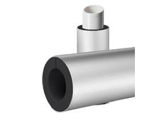 Cubiertas de tubo de lámina de aluminio de envoltu Espuma de papel aluminio, funda aislante tubería autoadhesiva, ID 16-219mm, Th 10-50mm, 90cm(ID*TH-34*20mm/1.34*0.79in)