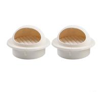 Cubiertas de ventilación de techo de PVC, 2 rejillas de ventilación, color blanco, tapa de rejilla de escape para interiores para 160 mm y protección contra la intemperie, se adapta a conductos de 110