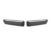 Cubiertas de ventilación decorativas para capó compatibles con Dodge Challenger 2015-2022, accesorios exteriores ABS, patrón de fibra de carbono gris, fácil instalación adhesiva, 1 par