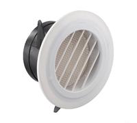 Cubiertas de ventilación redondas con pantalla extraíble para instalación en pared o techo, fabricadas en ABS, adecuadas para su uso con varias mangueras de tubería (100 mm)