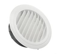 Cubiertas de ventilación redondas de pared y techo con construcción de ABS y pantalla extraíble, adecuadas para su uso como entrada de aire o salida en entornos residenciales (200 mm)