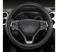 Cubiertas De Volante Coche Cuero Genuino 38cm para Accord City Civic Fit Brio CRV HRV XRV Mobilio Odyssey Accesorios(Negro)