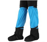 Cubiertas de zapatos a prueba de arena del desierto de cobertura completa para senderismo, deportes al aire libre, hechas de fibra de poliéster para una protección fiable de pies y piernas (S azul)