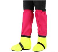 Cubiertas de zapatos de cobertura completa a prueba de arena del desierto para senderismo, deportes al aire libre, hechas de fibra de poliéster para una protección fiable de pies y piernas (XS rosa)