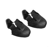 Cubiertas de zapatos de cuero negro con puntera de acero, protectores de seguridad antideslizantes para fábrica y taller