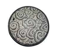 Cubiertas Decorativas para fosas sépticas, Redondas de Fibra de Acero con Marco, para entradas de vehículos, hormigón y Patios. Diseño de Hojas de Ginkgo. Capacidad de c