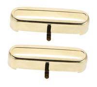 Cubiertas Doradas para Pastillas de Bobina Simple 2 Piezas | Latón Chapa, Diseño Abierto Arriba, para Mejoras Rápidas y Uso en Escenario Señal Limpia