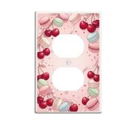 Cubiertas dúplex para tartas, placas de pared, cerezas juguetonas, flores, primavera, melocotón, plástico, tamaño estándar, decorativas, para dormitorio, baño, cocina, decoración de entrada