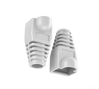 Cubiertas Ethernet RJ45 100 piezas PVC protector antipolvo apto para CAT5 CAT5E CAT6 CAT6E Conector de red Múltiples colores 25 x 13,5 x 10 mm Protección segura (gris oscuro)